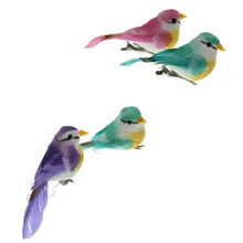 4x искусственные маленькие поддельные декоративные пенные птицы для украшения сада ремесла