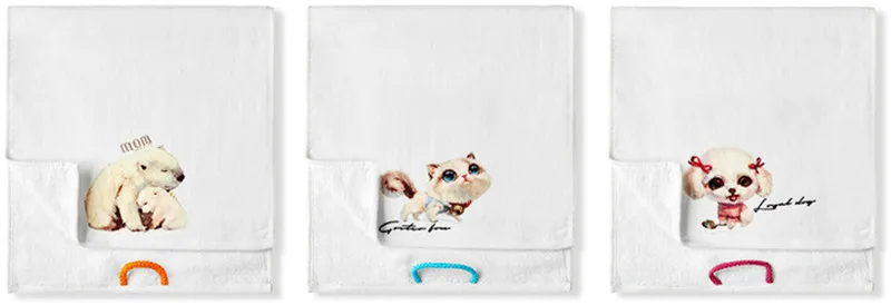 24x50 см Мягкое хлопковое детское полотенце милое животное мочалка быстрая впитывающая жаккардовая мочалка детская ванная комната Домашний декор
