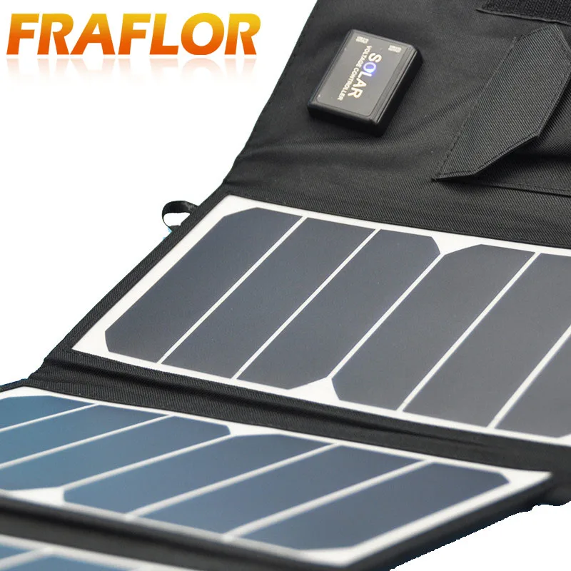 Sunpower 23% высокая эффективность 19,5 Вт Складная солнечная панель с двойным выходом USB портативное солнечное зарядное устройство для смартфонов и т. д