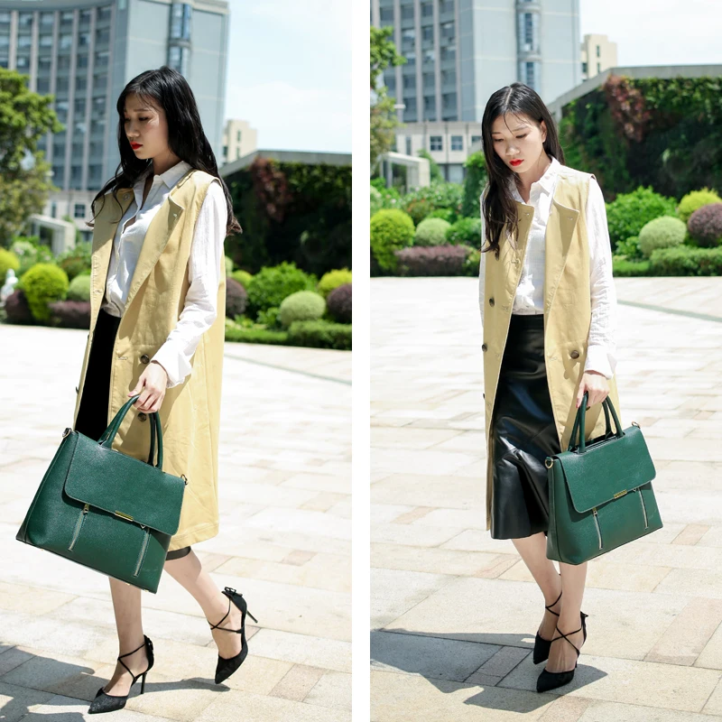 Сумка тоут женская из натуральной кожи портфель кросс боди в деловом стиле