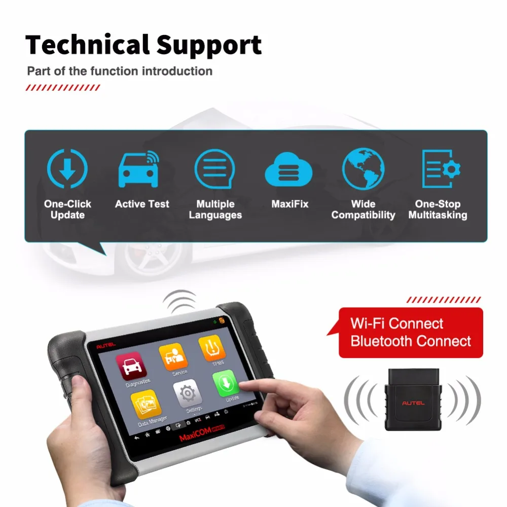 AUTEL MaxiCom MK808TS диагностический инструмент OBD2 масло сканера сброс EPB BMS SAS DPF IMMO TPMS для DIYer небольшой ремонт магазина код ридер