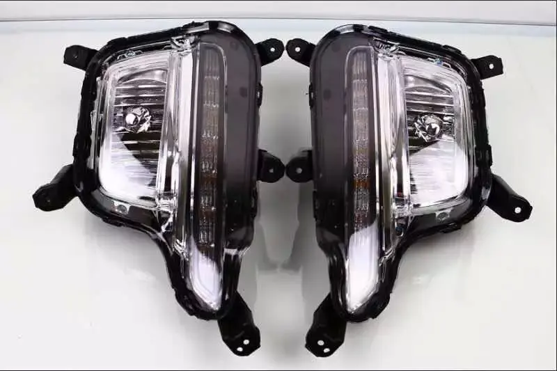 

New arrival OEM LED DRL daytime running light + fog lamp for Kia K2 Rio 2014-015, top quality, 2pcs