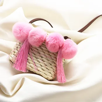 

2018 Beach Bag Bohemian Handmade Kintted Travel Crossbody Shoulder Bags Women Bag Straw Bags Box Rattan Tassel Bolsa Feminina