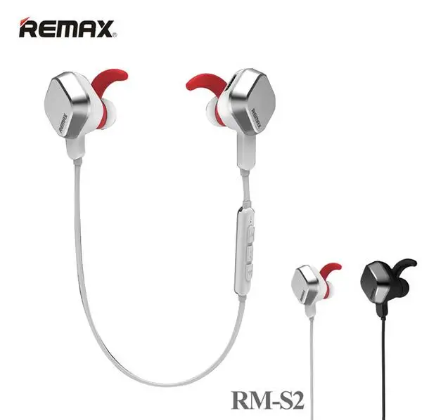  REMAX S2 Sports Bluetooth4.1 Earphone In-ear Wireless MIC Outdoor Running Gym Earphone for iPhone Sumsung LG 
