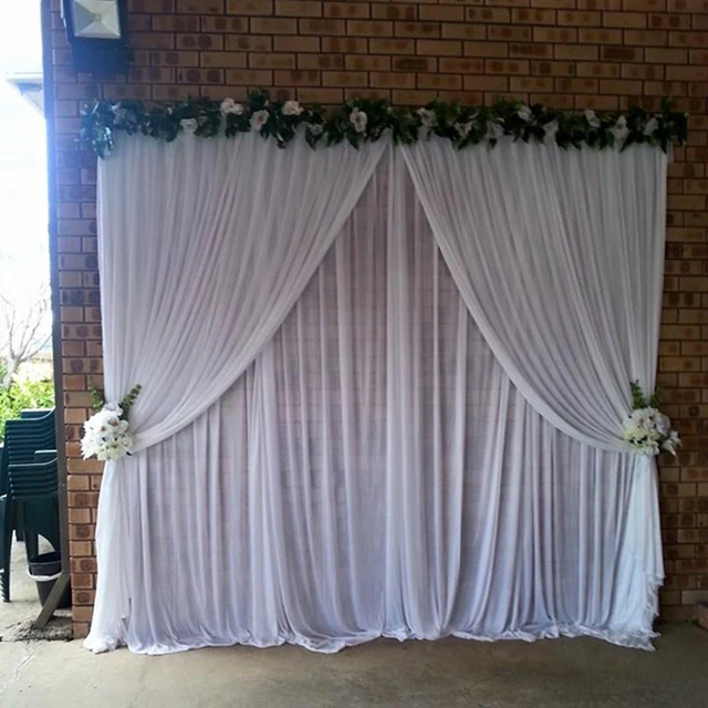 White Wedding D 3 Meter For Signature Table Decoration White Wedding D 3 Meter For Signature Table Decoration Backdrop Stage Background