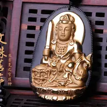 Новая световая точка природного золота кулон Зодиака Кролик манджушри, Будда Кулон и Покровитель святого