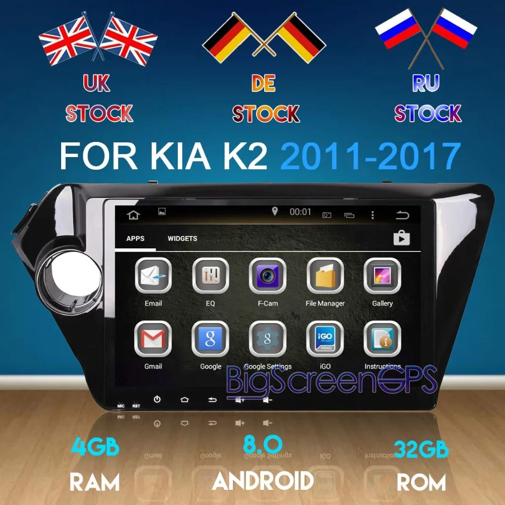 

BigSreen Android8 4GB RAM Car DVD Player GPS Navigation For Kia K2 RIO 2010-2017 Car Radio Recorder Multimedia Headunit Radio