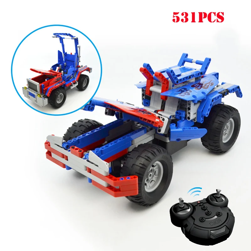 

Technic 2 In 1 Transformable Optimuse Prime RC Vehicle Building Blocks Compatible Legoed Remote Control Truck Bricks Child Toys