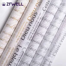 

ZFWELL 5pz/lot Black gray gold English letters Sydney paper birthday wedding flowers wrapping paper children diy handmade props8