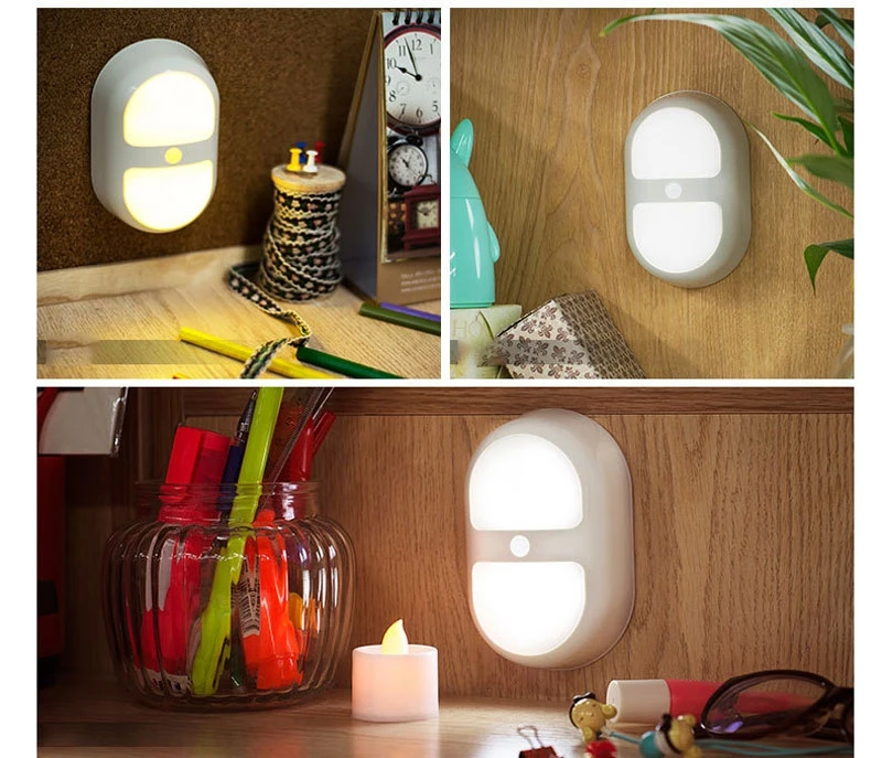 Novelty Modern Led Wall Lights Wireless Automatic Unique Design Motion Sensor Activated Induction Indoor & Outdoor Light Lamp (8)