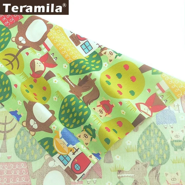 Teramila-tela de algodón 100% estilo cuento de hadas Tissu, ropa de niño, Sábana de cama de retazos, almohada, costura, Telas textil para el hogar Teramila-tela de algodón 100% estilo cuento de hadas Tissu, ropa de niño, Sábana de cama de retazos, almohada, costura, Telas textil para el hogar