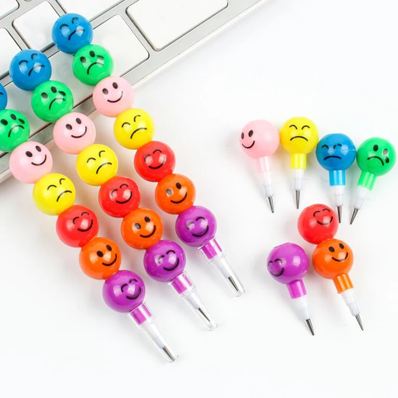 New 20pcs /Lot Smiley Pencils Creative Sugar-Coated Haws Stationery Pencil Kid Children School Office Supplies Prize Gift
