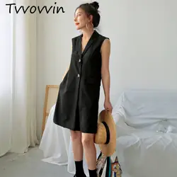 Tvvovvinin/Новинка 2019 года; Летняя женская одежда с отложным воротником; однобортный комбинезон с изображением обезьяны; черные комбинезоны; V897