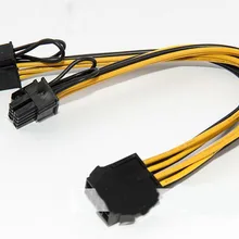 8 pin обратиться к комплект из 2 предметов для детей от 6+ 2 контактный разъем источник питания для GPU Майнер продлить разъемы длиной 20 см