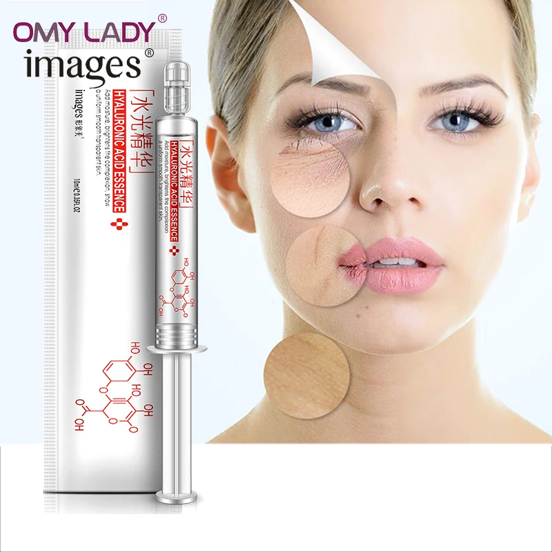 

10ml Hyaluronic Acid Face Serum Liquid Shrink Pore Whitening Facial Essence Moisturizing Anti Aging anti-wrinkle