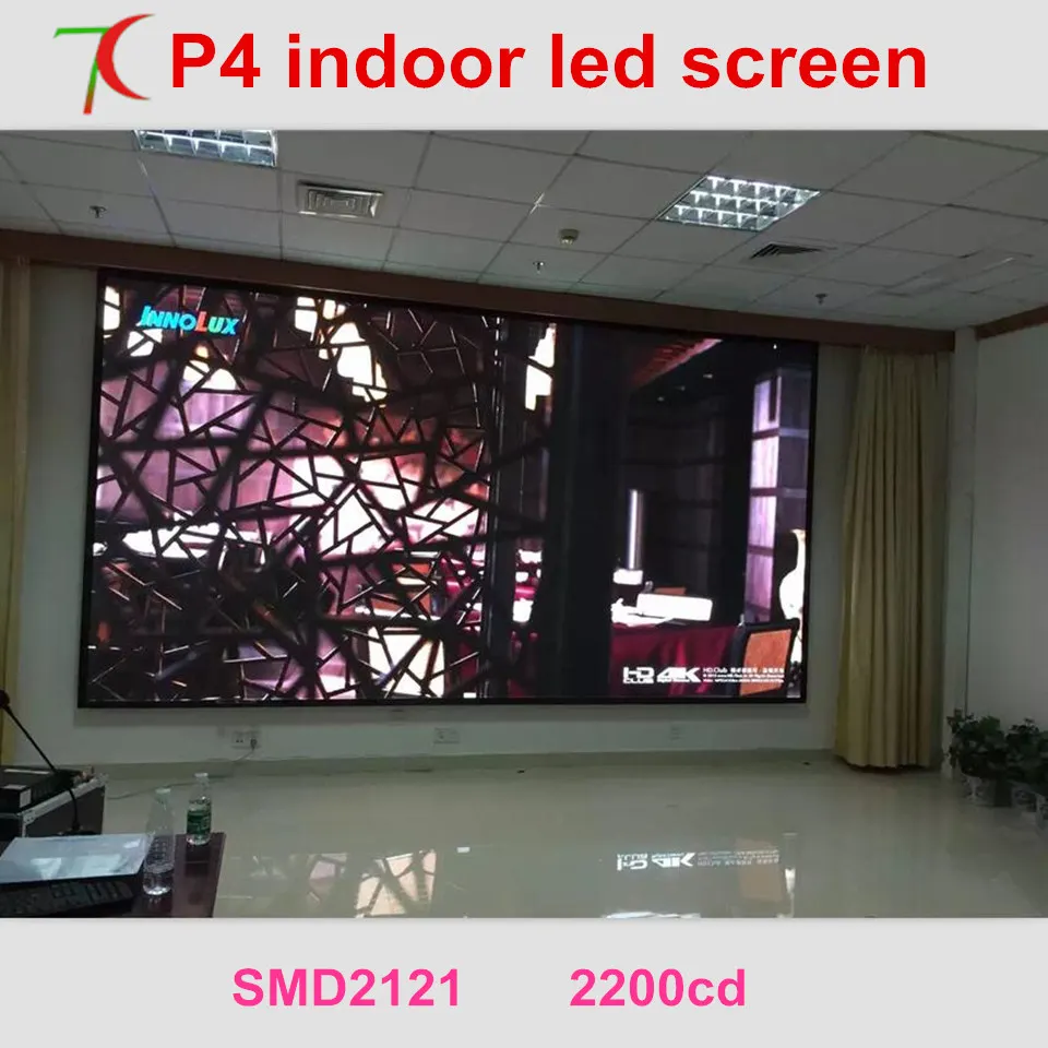 Бесплатная Установка метод P4 полноцветный светодиодный видео стена для конференц-зал гостиницы