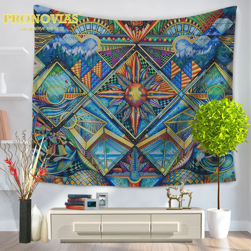 Pronovias 2017 Tapestry Psychedelic Celestial Indian Sun Tapestry Wall