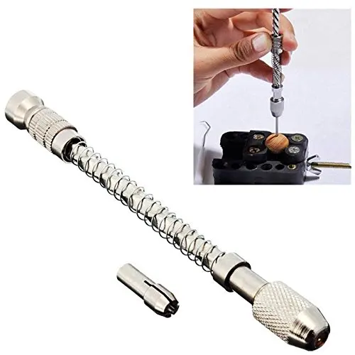 

0.5-3.2mm Manual Hand Spiral Drill Chuck Mini Micro Pin Vice Precision Push for Twist Bit Jewelry DIY Tool