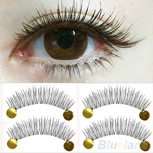 

10 Pairs Soft Natural Cross Handmade Eye Lashes Makeup Extension False Eyelashes 1V6W