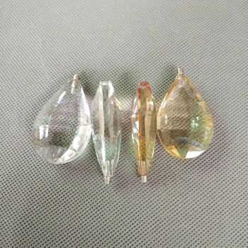 

10pcs/lot 50mm clear pipa transparent Chandelier Crystal Hanging Pendants with m4*1mmscrew Shinning Prisms Chandeliers