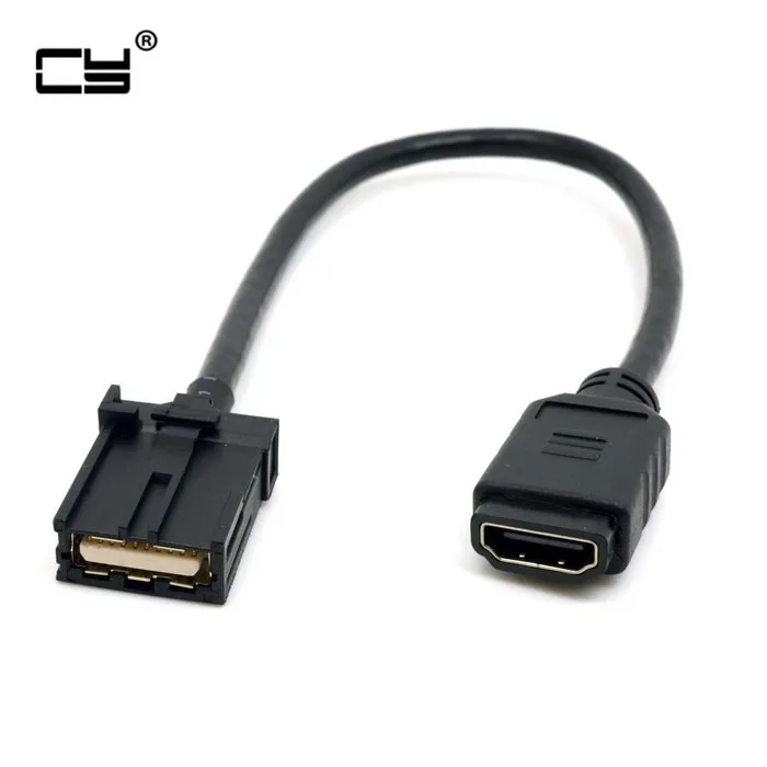 Высокая скорость HDMI 1,4 Тип E мужчин и женщин Видео Аудио кабель 0,3 м автомобильной подключения системы класс разъем