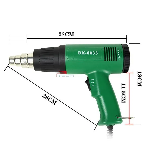 Бакинская Тепловая пушка с двойной температурой электронная Тепловая пушка, мощный Электрический электроинструмент для ремонта мобильных телефонов