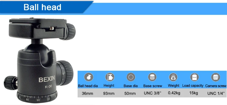 Профессиональные головки штатива, универсальная шаровая Головка с быстрой монтажной пластиной, головка штатива камеры для Canon Nikon DSLR