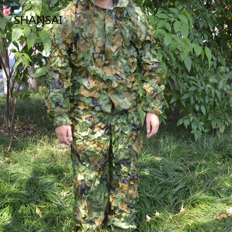 

SHANSAI Mesh Jungle Camouflage Suits Forest Camouflage Suits Hunting Suit Recon Photographing Military Field CS