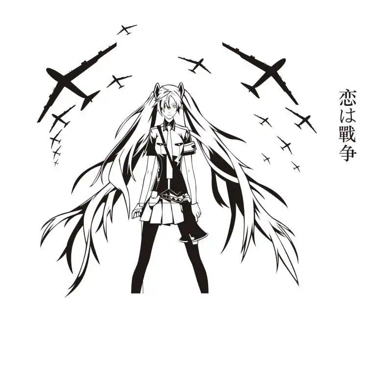 Dctal Anime Hatsune Miku Decal Cartoon Car Sticker Vinyl Wall Stickers Decor Home Decoration