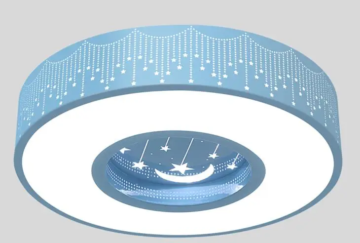 24 Вт светодиодный потолочный светильник AC85-265V современное искусство с изображением луны и звезд, детская комната круглая потолочная панель округлая панель светильники для спальни, декоративные лампочки