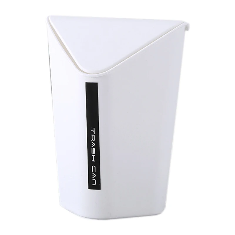 Креативная Мода для домашнего использования/Офисная настольная маленькая урна кухня ванная комната угловые мусорные ящики чистящие аксессуары - Цвет: White