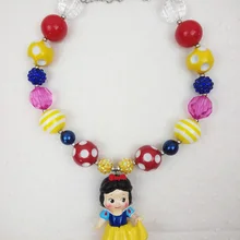 Китай завод модные ювелирные изделия дизайн ручной работы детей Белоснежка ожерелье принцессы