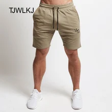 TJWLKJ мужские спортивные шорты для бодибилдинга с эластичной резинкой на талии фитнес шорты для мужчин Хлопковые Спортивные шорты для бега шорты Кроссфит