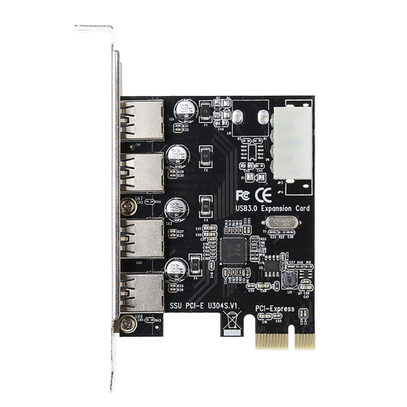 

4 Port PCI-E to USB 3.0 HUB PCI Express Expansion Card Adapter 5 Gbps Speed New And High Speed