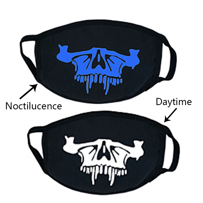 LNRRABC PM2.5 анти-Дымчатая маска респиратор для здоровья и велоспорта светящаяся маска для лица с принтом черепа против пыли женские модные маски для лица