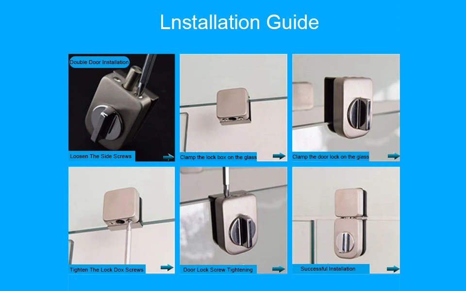 Стеклянные дверные защелки замок/болт, нержавеющая сталь, без сверления, простая установка для двойной двери, ванная бескаркасная