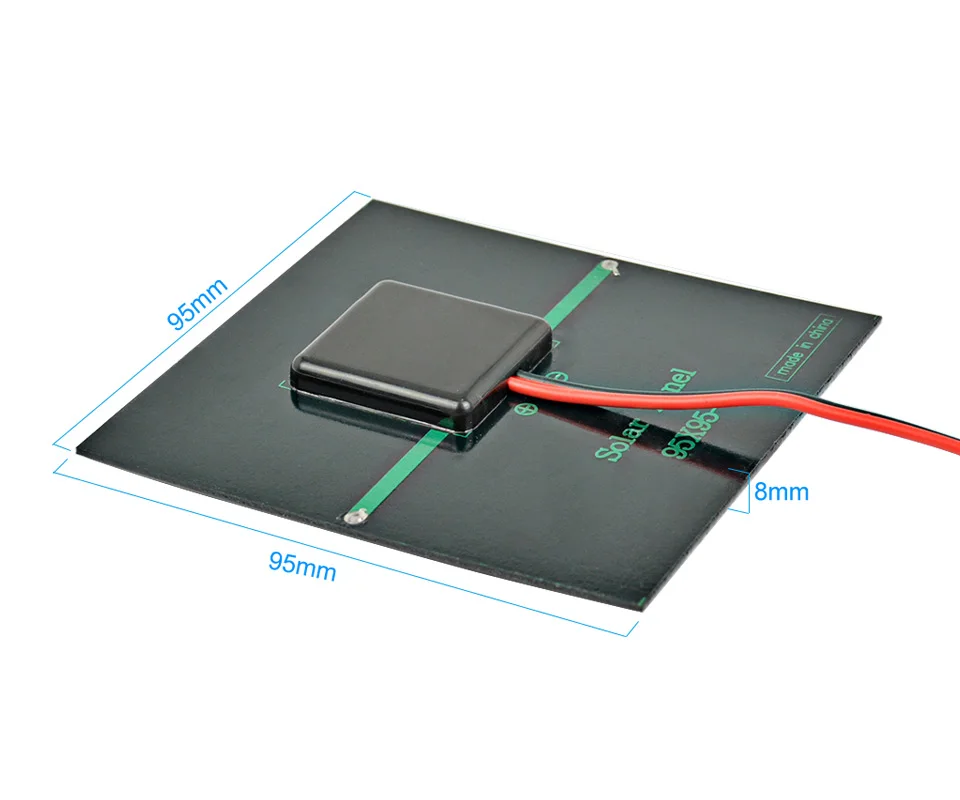 SUNYIMA 5,5 В 1 Вт солнечная панель DIY фотогальванический солнечный элемент, автомобильный светильник, солнечная энергия, солнечная энергия, солнечная батарея 95*95 мм для аккумулятора 3,7 в