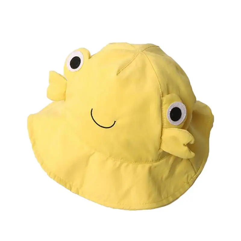

Kids Summer Beach Hat Crab Cap Suncreen Sun Hat Cute Fishing Hat(Yellow)
