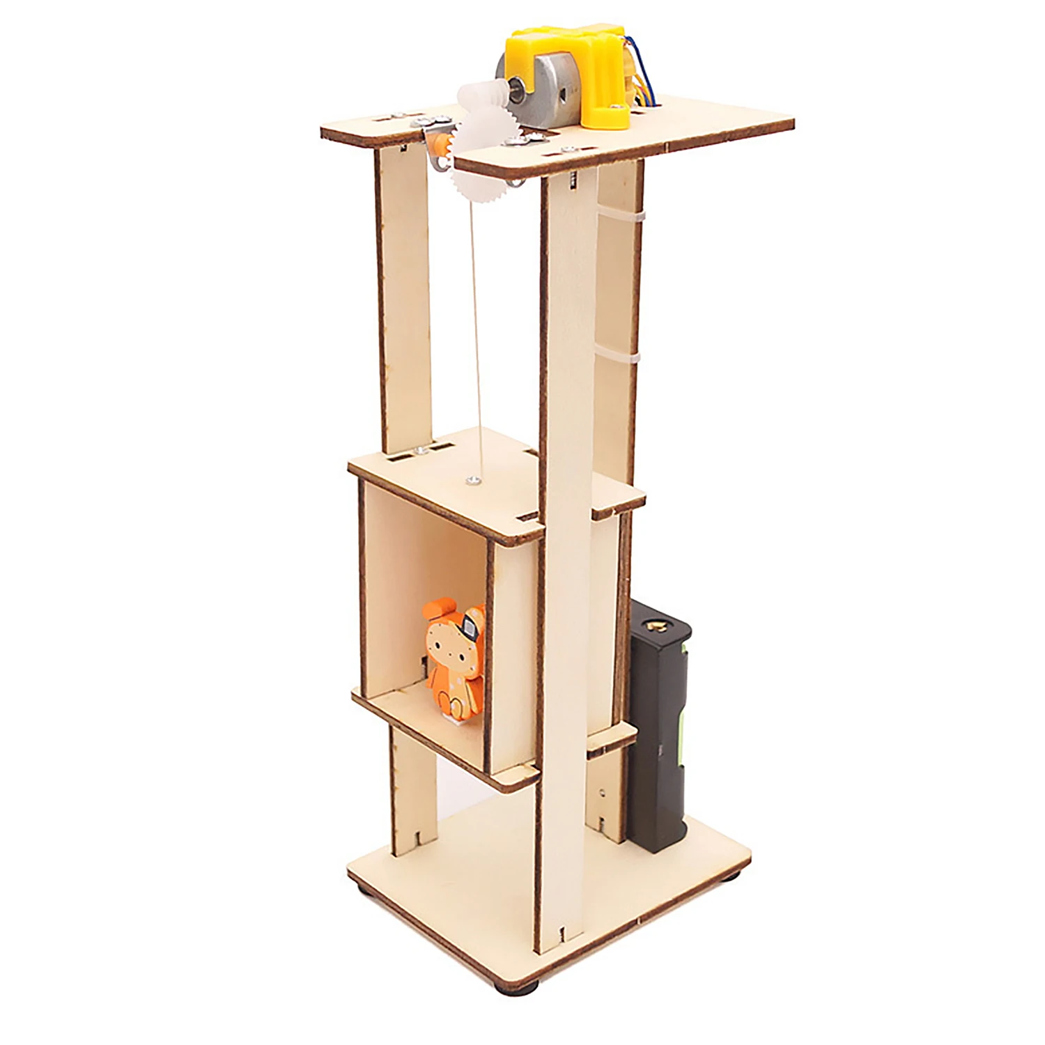  DIY Assemble Simulate Electric Elevator Lift Toy Model Kit Science Experiment Teaching Tools for Ki - 33048687121