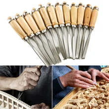 12PCS Assorted Wood Working Carving Chisels Tools Skew Sculpting Tool Set Wood Carving Tools Chisel set Knives