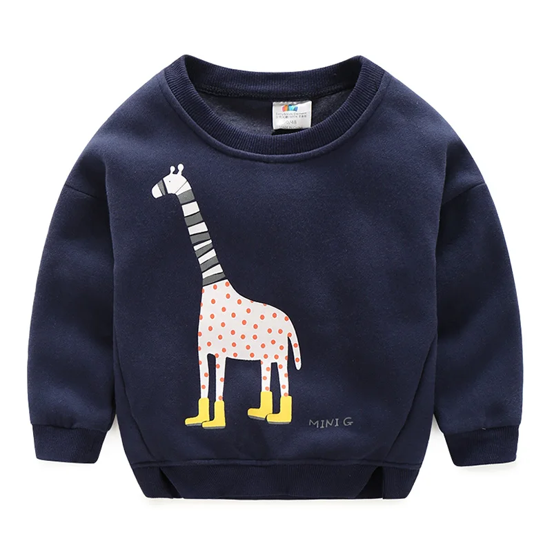 Autumn Winter Warm 2-10 Years Old Children Long Sleeve Cartoon Animal Print Kids School Baby Handsome Boy Fleece Sweatshirt kids sweater,kids hoodie sweatshirts