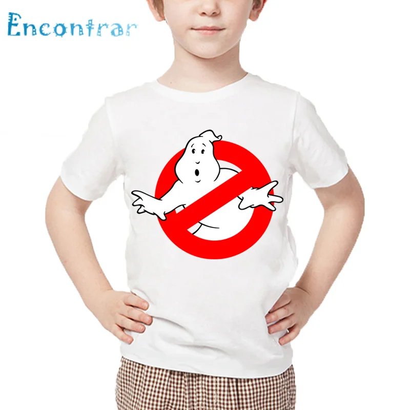 Детская забавная футболка с героями мультфильмов Ghostbusters повседневная одежда