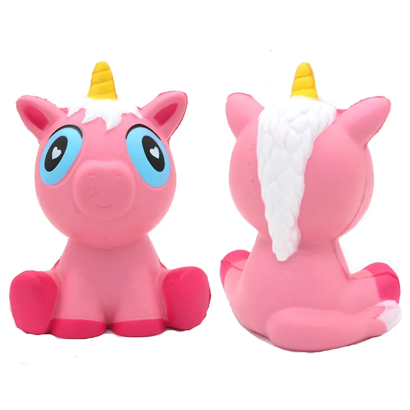 

14cm Lovely Pink Unicorn Cream Scented Squishy Christmas gifts Slow Rising Squeeze Toy For Kids Anti Stress Squishy Toy Jumbo