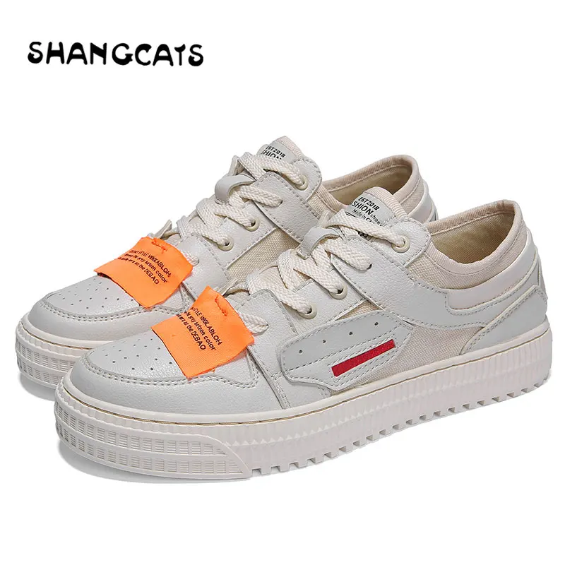 

2018 Spring Autumn Vulcanized Shoes Men Fashion Pu Board Shoes For Men tenis masculino adulto Sneakers Men Canvas Shoes