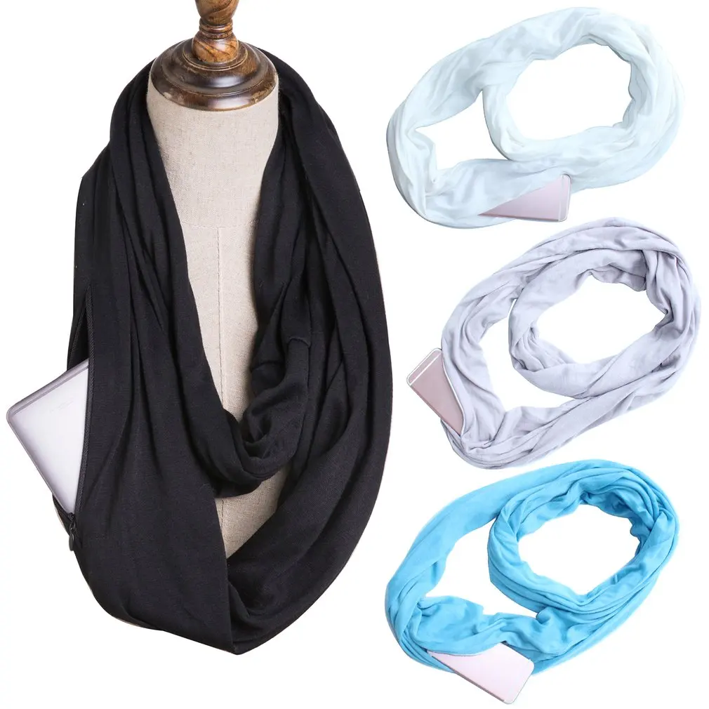 Convertible Journey Infinity Scarf With Pocket Multi use Infinity Scarf