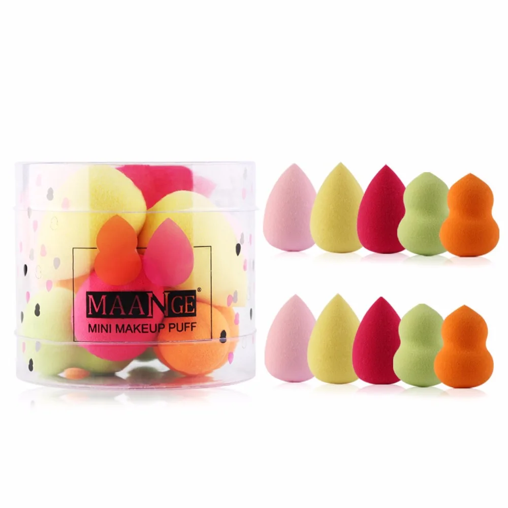 10Pcs Gourd Waterdrop Makeup Foundation Sponge Puff Powder Cream Liquid