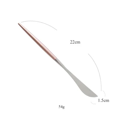 Розовой ручкой набор столовых приборов серебро 18/10 Нержавеющая сталь столовая вилка нож, ложки столовые приборы для домашней кухни ужин набор посуды - Цвет: 01 Dinner knife