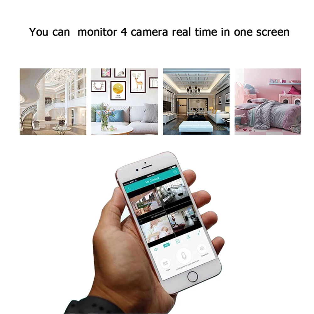 720 P HD Ip домашнее видео беспроводной детский спальный монитор Wifi Wi-Fi приложение видео Ночная камера видеонаблюдения системы безопасности в помещении