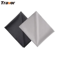 Travor 2Pcs 18*15cm Microfiber Cleaning Cloth for Camera Lens cleaning/LED Screens/Tablets/Smartphones 1 Black+1 Gray