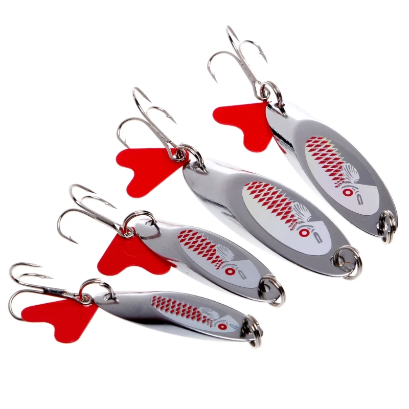 Fishing Spinner Metal Hard Bait Angled Miter Treble Hooks Tackle